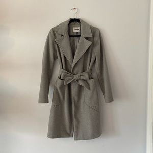 Grey Wrap Coat